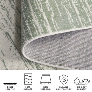 Safavieh Adirondack Tonal Grey Power Loomed Polypropylene Jute Accent Rug for Entryways Green 3'-0" x 3'-0" Square ADR113X-3SQ