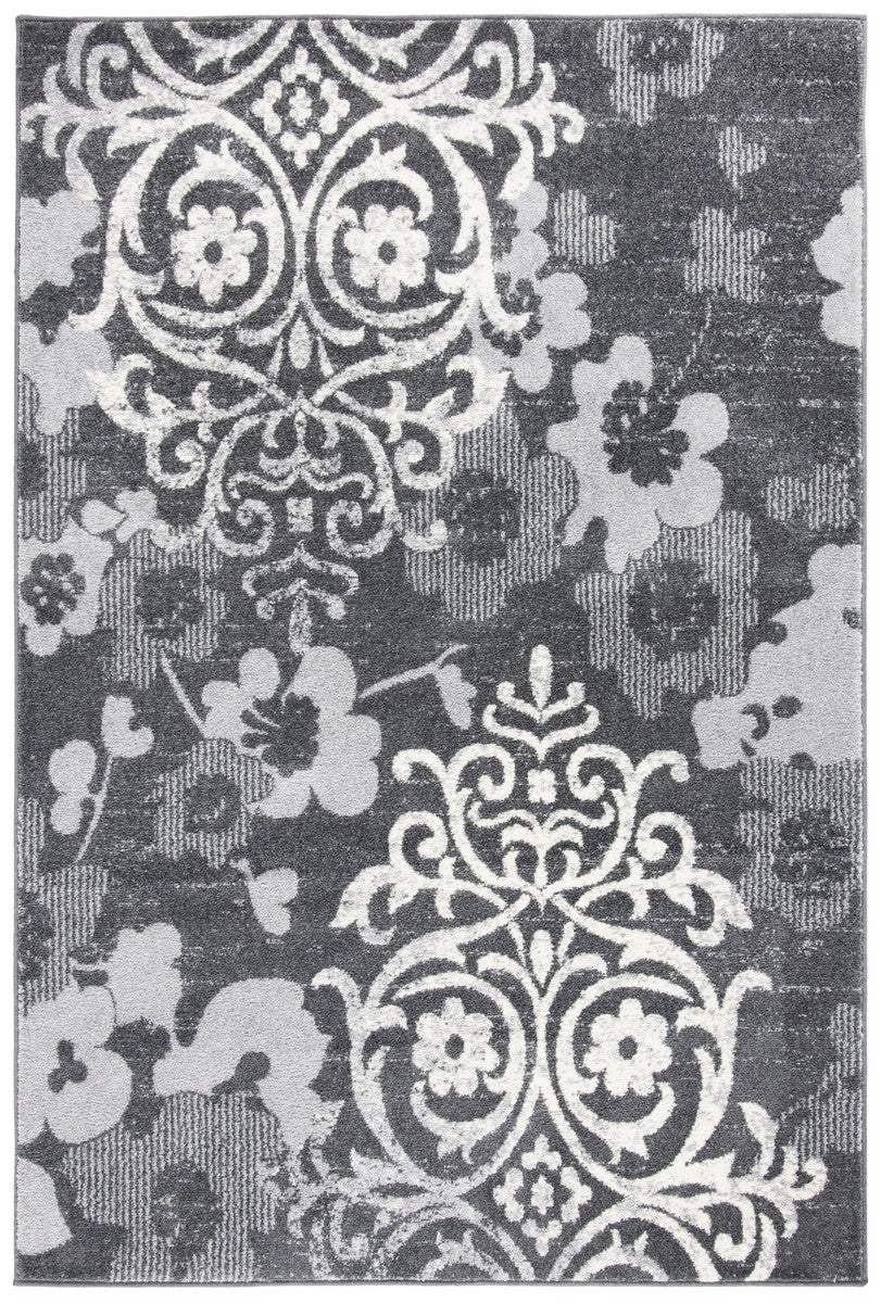 Safavieh Adirondack 114 Power Loomed 5% Polypropylene, 40% Jute, 5% Polyester Rug Charcoal / Ivory ADR114H-10