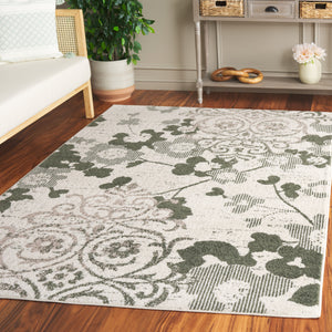 Safavieh Adirondack 114 Power Loomed Transitional Rug Ivory / Dark Green 9' x 12' ADR114X-9