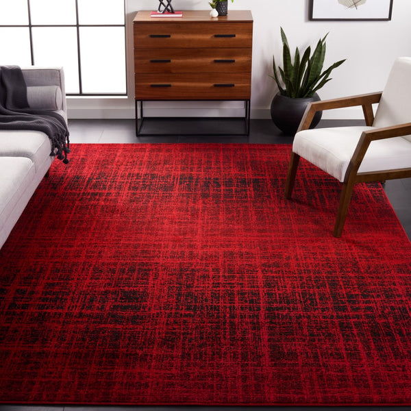 Safavieh Adirondack 116 Power Loomed Rug Red / Black 5% Polypropylene, 40% Jute, 5% Polyester