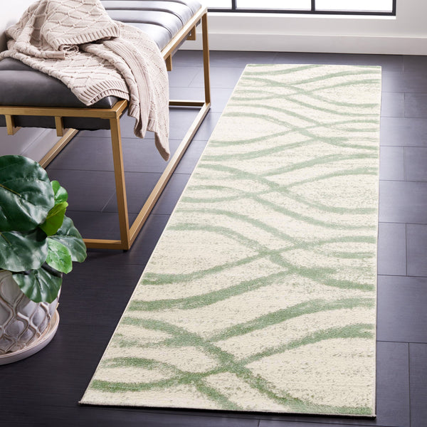 Safavieh Adirondack Modern Abstract Area Rug – Elegant Ivory And Sage Design For Stylish Home Décor Ivory ,Sage 55% Polypropylene,40% Jute,5% Polyester Adr125a-6sq