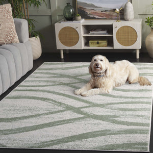Safavieh Adirondack Ivory Sage Area Rug 6X8 – Transitional Organic-Abstract Low Pile, Durable Power-Loomed Turkey ADR125A-68