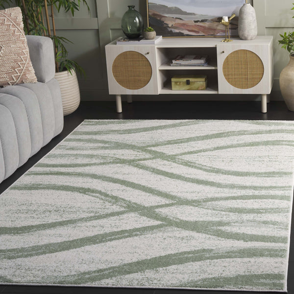 Safavieh Adirondack Ivory Sage Area Rug 6X8 – Transitional Organic-Abstract Low Pile, Durable Power-Loomed Turkey ADR125A-68