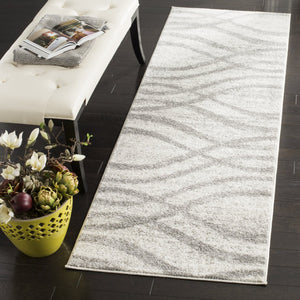 Safavieh Adirondack Power-Loomed Cream Grey Area Rug — Low-Profile Abstract Design, Durable Jute Backing 6'-0" x 8'-0" ADR125C-68