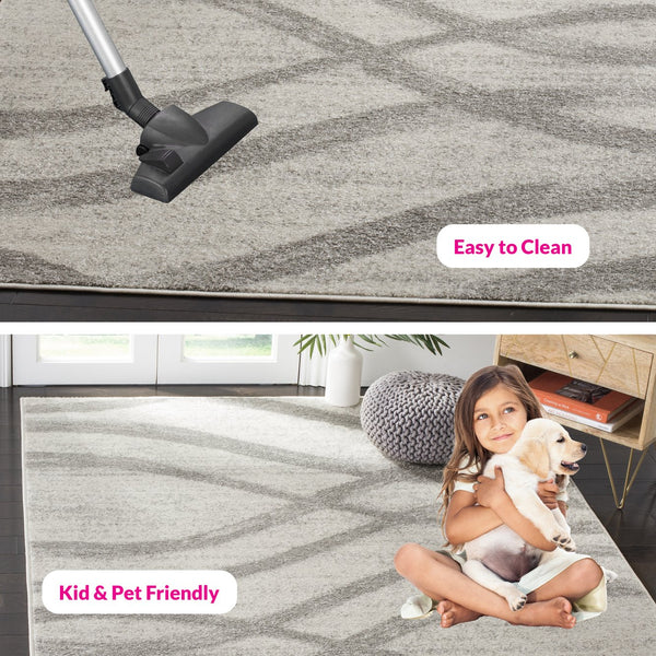 Safavieh Adirondack Large Rectangle Area Rug - Elegant Ivory And Sage Design For Timeless Home Decor Appeal Cream ,Grey 60% Polypropylene  30% Jute  10% Polyester Adr125c-220