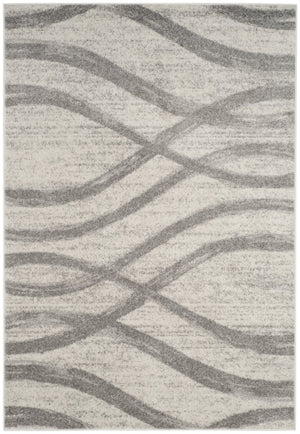 Safavieh Adirondack Contemporary Oval Area Rug In Cream And Grey — Power-Loomed Turkish Abstract, Low Pile 6'-0" x 8'-0" ADR125C-68OV