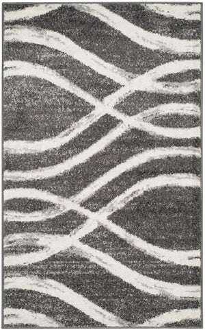 Safavieh Adirondack Large Rectangle Area Rug - Elegant Ivory And Sage Design For Timeless Home Decor Appeal Charcoal ,Ivory 60% Polypropylene  30% Jute  10% Polyester Adr125r-11sq