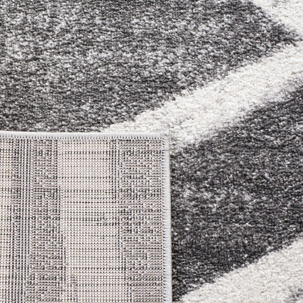Safavieh Adirondack Charcoal Ivory Abstract Rug — Low 3/8" Pile, Power-Loomed Turkey, Durable Stylish Focal Point 6'-0" x 8'-0" ADR125R-68