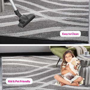 Safavieh Adirondack Large Rectangle Area Rug - Elegant Ivory And Sage Design For Timeless Home Decor Appeal Charcoal ,Ivory 60% Polypropylene  30% Jute  10% Polyester Adr125r-11sq