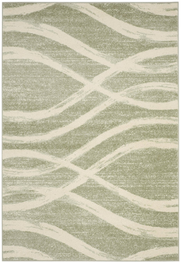 Safavieh Adirondack Sage And Cream Oval Rug — Power-Loomed Turkish Construction, Low-Profile Durable Texture 6'-0" x 8'-0" ADR125X-68OV
