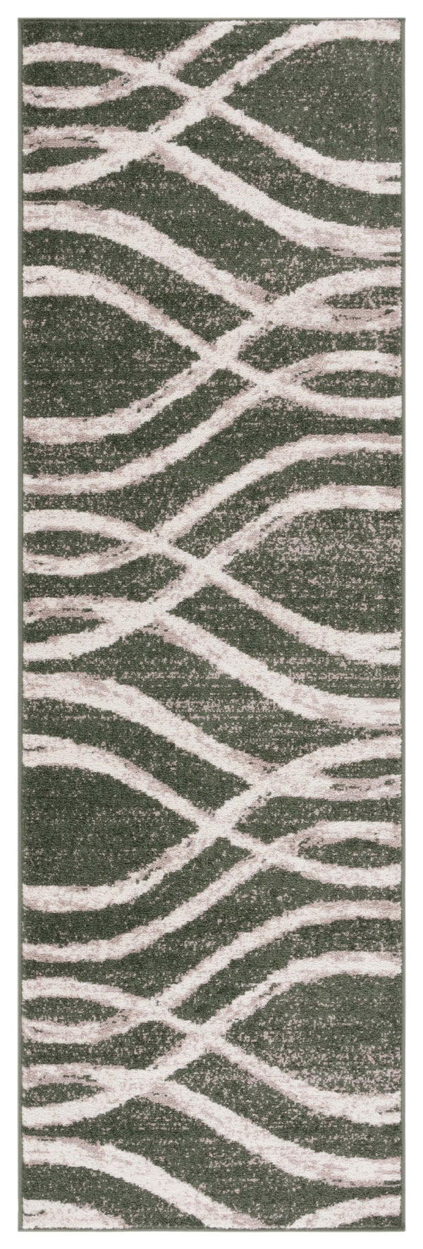 Safavieh Adirondack Contemporary Square Rug In Dark Green & Ivory — Low-Profile Power-Loomed Durability For Modern Spaces 8'-0" x 8'-0" ADR125Y-8SQ