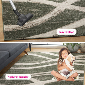 Safavieh Adirondack Large Rectangle Area Rug - Elegant Ivory And Sage Design For Timeless Home Decor Appeal Dark Green ,Ivory 60% Polypropylene  30% Jute  10% Polyester Adr125y-10