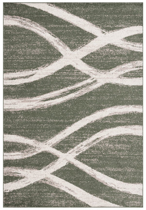 Safavieh Adorindack 125 Power Loomed Transitional Rug Dark Green / Ivory 5'-1" x 7'-6"