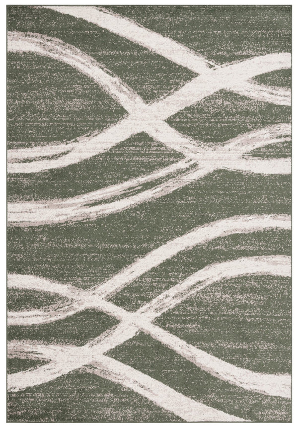 Safavieh Adorindack 125 Power Loomed Transitional Rug Dark Green / Ivory 5'-1" x 7'-6"