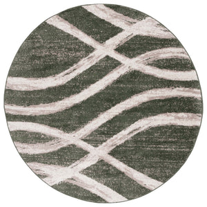 Safavieh Adorindack 125 Power Loomed Transitional Rug Dark Green / Ivory 6' x 6' Round