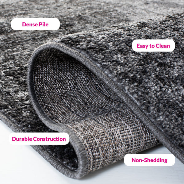 Safavieh Adirondack 10' X 14' Black Ivory Area Rug - Elegant, Durable, Oeko-tex Certified For Timeless Style Black ,Ivory 55% Polypropylene,40% Jute,5% Polyester Adr130a-10