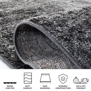 Safavieh Adirondack 10' X 14' Black Ivory Area Rug - Elegant, Durable, Oeko-tex Certified For Timeless Style Black ,Ivory 55% Polypropylene,40% Jute,5% Polyester Adr130a-10