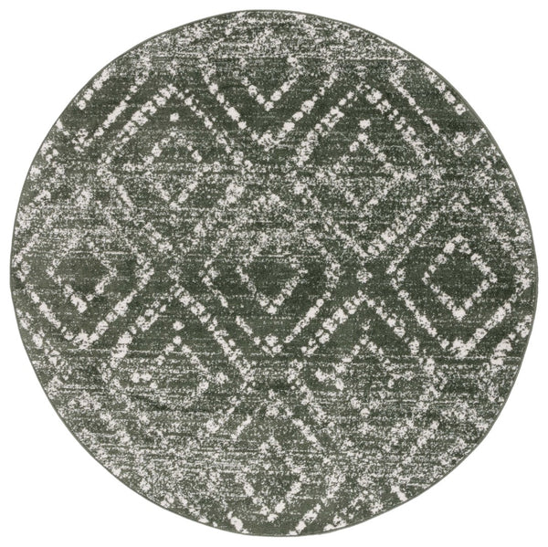Safavieh Adirondack 131 Power Loomed Transitional Rug Dark Green / Ivory 6' x 6' Round