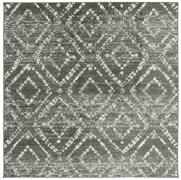 Safavieh Adirondack 131 Power Loomed Transitional Rug Dark Green / Ivory 6' x 6' Square