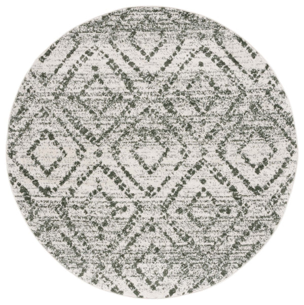 Safavieh Adirondack 131 Power Loomed Transitional Rug Ivory / Dark Green 6' x 6' Round