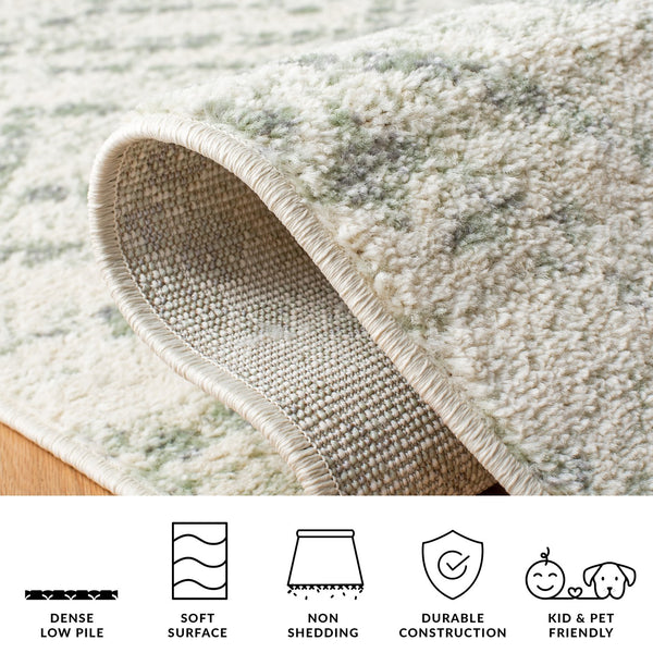 Safavieh Adricondack 10' X 14' Ivory Green Area Rug - Luxurious Power Loomed Design For Any Decor Style Ivory ,Green 55% Polypropylene,40% Jute,5% Polyester Adr131x-10