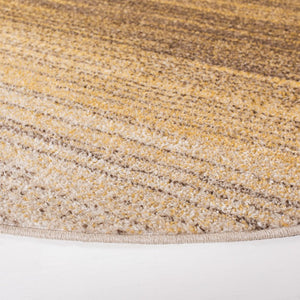 Safavieh Adirondack Sunburst Striped Round Area Rug in Gold Ivory Low Pile Polypropylene Jute 4'-0" x 4'-0" Round ADR142D-4R