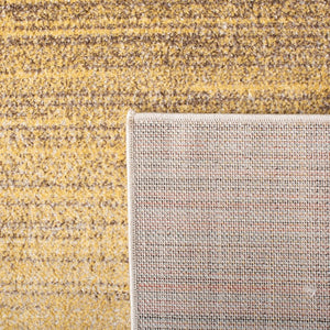 Safavieh Adirondack Sunburst Striped Round Area Rug in Gold Ivory Low Pile Polypropylene Jute 4'-0" x 4'-0" Square ADR142D-4SQ