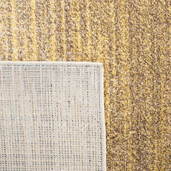 Safavieh Adirondack Sunburst Striped Round Area Rug in Gold Ivory Low Pile Polypropylene Jute 4'-0" x 4'-0" Square ADR142D-4SQ