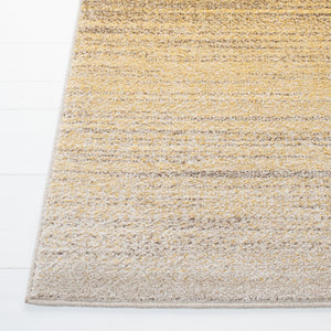 Safavieh Adirondack Sunburst Striped Round Area Rug in Gold Ivory Low Pile Polypropylene Jute 4'-0" x 4'-0" Square ADR142D-4SQ