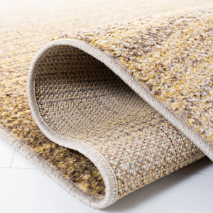 Safavieh Adirondack Sunburst Striped Round Area Rug in Gold Ivory Low Pile Polypropylene Jute 4'-0" x 4'-0" Square ADR142D-4SQ