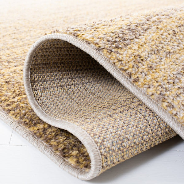 Safavieh Adirondack Sunburst Striped Round Area Rug in Gold Ivory Low Pile Polypropylene Jute 4'-0" x 4'-0" Square ADR142D-4SQ
