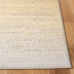 Safavieh Adirondack Sunburst Striped Round Area Rug in Gold Ivory Low Pile Polypropylene Jute 4'-0" x 4'-0" Square ADR142D-4SQ