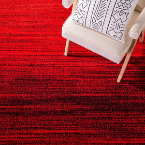 Safavieh Adirondack Geometric Runner Rug Bold Red Black Low Pile Hallway Entryway Accent 2'-6" x 10'-0" ADR142Q-210
