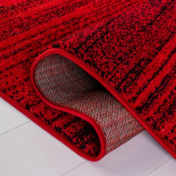 Safavieh Adirondack Geometric Runner Rug Bold Red Black Low Pile Hallway Entryway Accent 2'-6" x 6'-0" ADR142Q-26