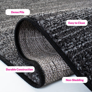 Safavieh Adirondack Luxurious Area Rug - Elegant Dark & Light Grey Design, Durable And Easy To Clean, Oeko-tex Certified Black ,Grey 55% Polypropylene, 40% Jute, 5% Polyester Adr183f-1115