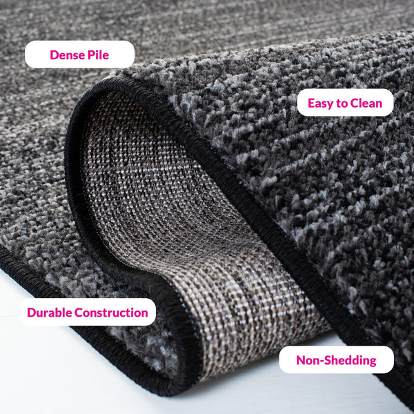 Safavieh Adirondack Luxurious Area Rug - Elegant Dark & Light Grey Design, Durable And Easy To Clean, Oeko-tex Certified Black ,Grey 55% Polypropylene, 40% Jute, 5% Polyester Adr183f-1115