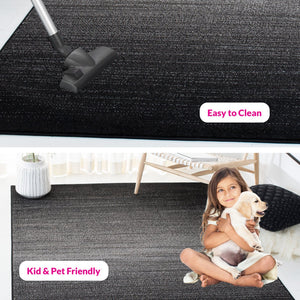 Safavieh Adirondack Luxurious Area Rug - Elegant Dark & Light Grey Design, Durable And Easy To Clean, Oeko-tex Certified Black ,Grey 55% Polypropylene, 40% Jute, 5% Polyester Adr183f-1115