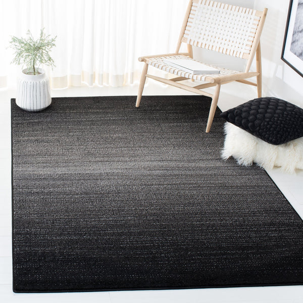 Safavieh Adirondack Turkish Power-Loomed Area Rug In Black-To-Grey Ombre, Low-Profile Durable Textured Floorpiece 6'-0" x 8'-0" ADR183F-68