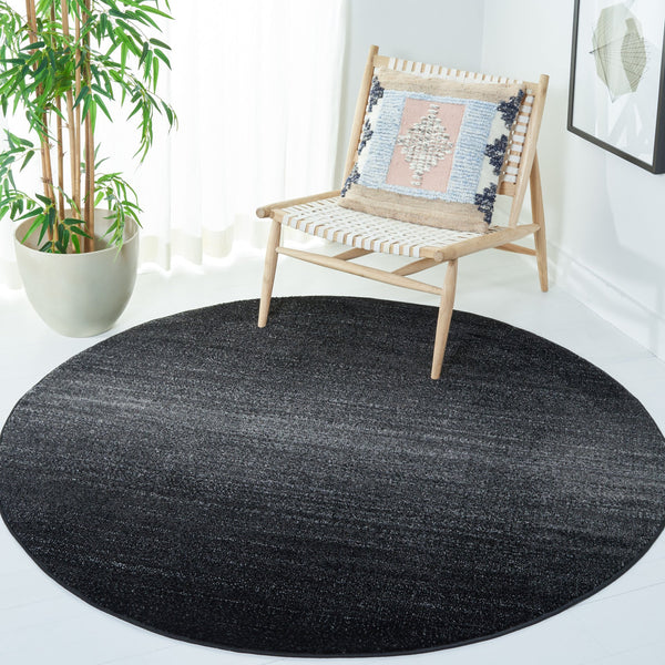 Safavieh Adirondack Turkish Power-Loomed Area Rug In Black-To-Grey Ombre, Low-Profile Durable Textured Floorpiece 6'-0" x 8'-0" ADR183F-68