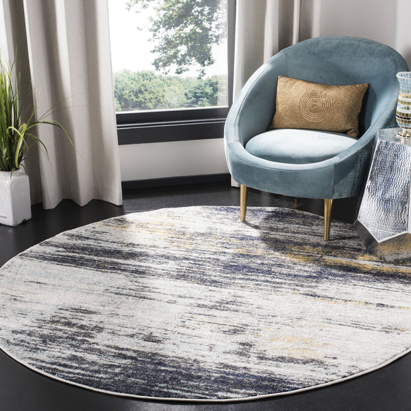 Safavieh Adirondack Modern Area Rug - Striking Abstract Design, Durable Comfort, Oeko-tex Certified, Perfect For Home Light Grey ,Black 60% Polypropylene  30% Jute  10% Polyester Adr201f-10