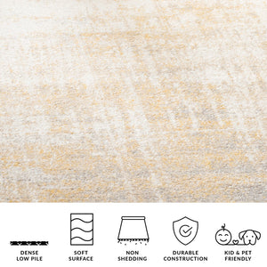 Safavieh Adirondack Modern Creme & Gold Area Rug - Elegant Plush Design For Chic Living Spaces And Durability Creme ,Gold 55% Polypropylene,40% Jute,5% Polyester Adr207a-68