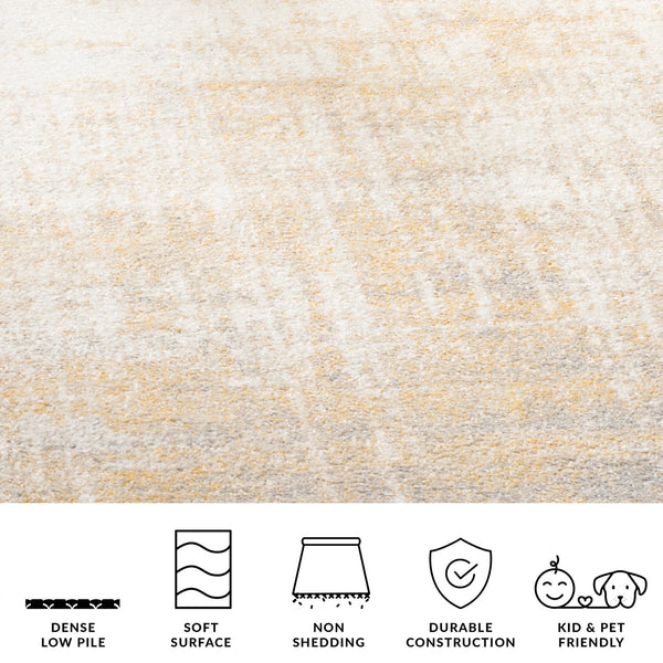 Safavieh Adirondack Modern Creme & Gold Area Rug - Elegant Plush Design For Chic Living Spaces And Durability Creme ,Gold 55% Polypropylene,40% Jute,5% Polyester Adr207a-68