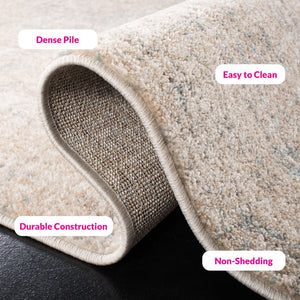 Safavieh Adirondack Modern Creme & Gold Area Rug - Elegant Plush Design For Chic Living Spaces And Durability Beige ,Slate 55% Polypropylene, 40% Jute, 5% Polyester Adr207b-7r