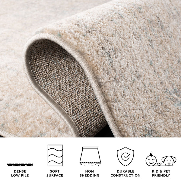 Safavieh Adirondack Modern Creme & Gold Area Rug - Elegant Plush Design For Chic Living Spaces And Durability Beige ,Slate 55% Polypropylene, 40% Jute, 5% Polyester Adr207b-7r