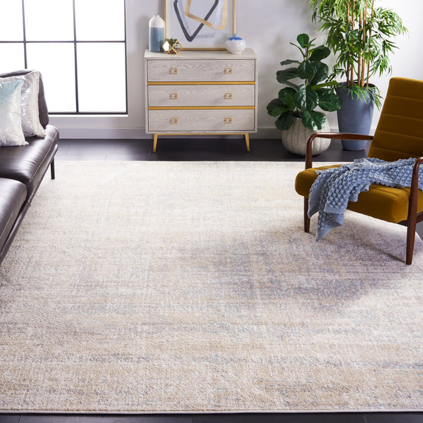 Safavieh Adirondack Modern Creme & Gold Area Rug - Elegant Plush Design For Chic Living Spaces And Durability Beige ,Slate 55% Polypropylene, 40% Jute, 5% Polyester Adr207b-7r