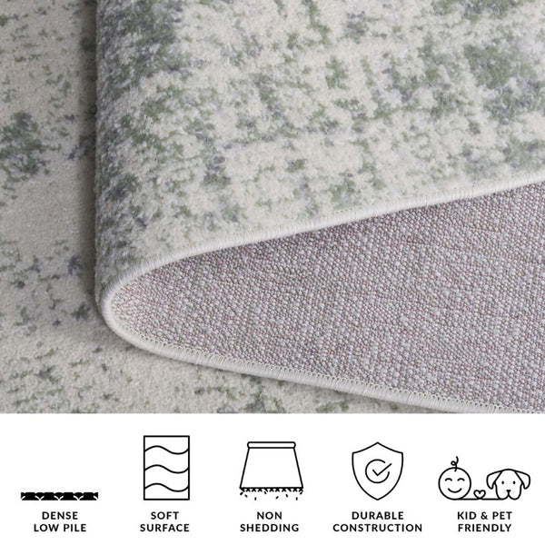 Safavieh Adirondack Solid Sage Ivory Runner Rug Power Loomed Polypropylene Jute Hallway ADR207W-216
