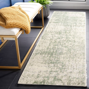 Safavieh Adirondack Solid Sage Ivory Runner Rug Power Loomed Polypropylene Jute Hallway ADR207W-216