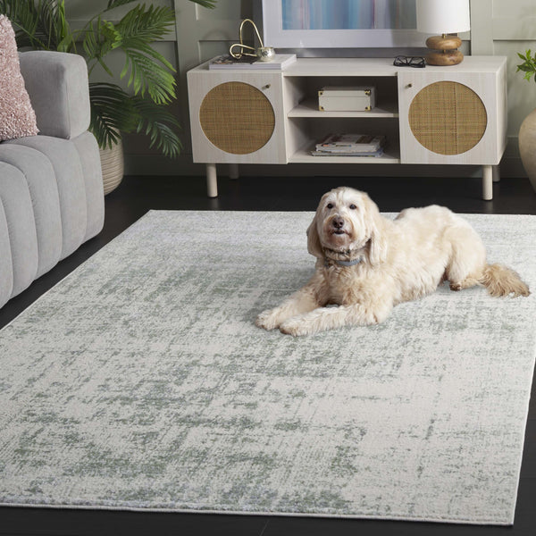 Safavieh Adirondack Elegant Transitional Area Rug - Timeless Design For Luxurious Home Décor Upgrade Sage ,Ivory 60% Polypropylene  30% Jute  10% Polyester Adr207w-8r