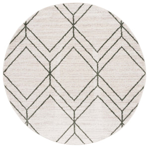 Safavieh Adirondack 241 Power Loomed Transitional Rug Ivory / Dark Green 6' x 6' Round