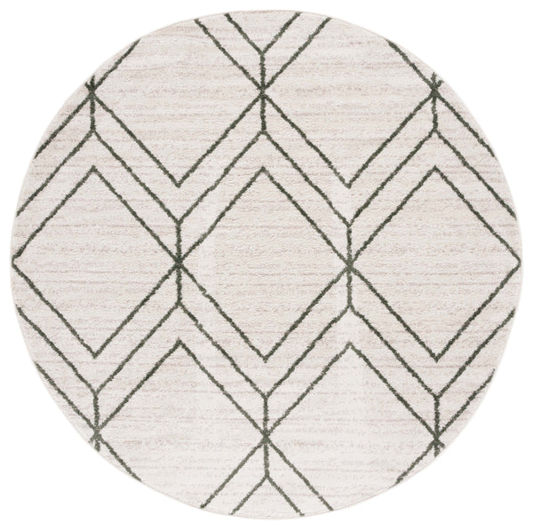 Safavieh Adirondack 241 Power Loomed Transitional Rug Ivory / Dark Green 6' x 6' Round